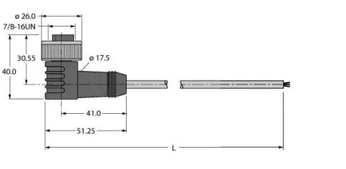 Câble de bus de terrain Turck WKV-FBY49YE-2M/5D