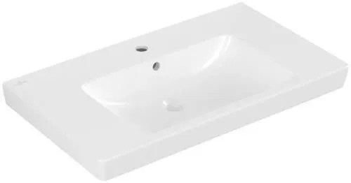 Villeroy & Boch Meuble-lavabo Subway 2.0 800x475mm rectangulaire 1 trou de robinetterie avec trop-plein Blanc Alpin CeramicPlus