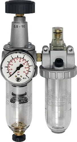 Unité de maintenance 2 pièces Riegler Standard avec réservoir PC BG 1 G 3/8 - 101047