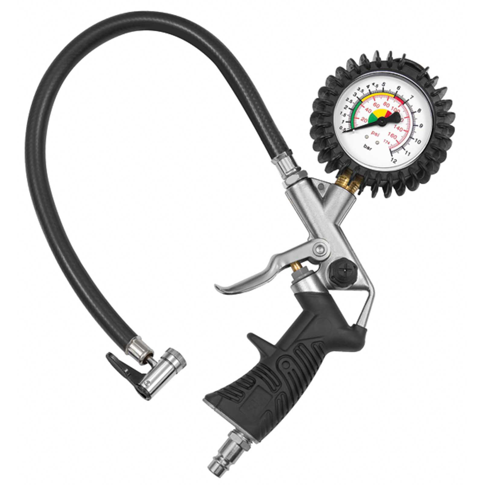 Manomètre de gonflage standard à levier Riegler HS Mano Ø 63 mm non étalonné 0 - 12 bar rigide - 136785