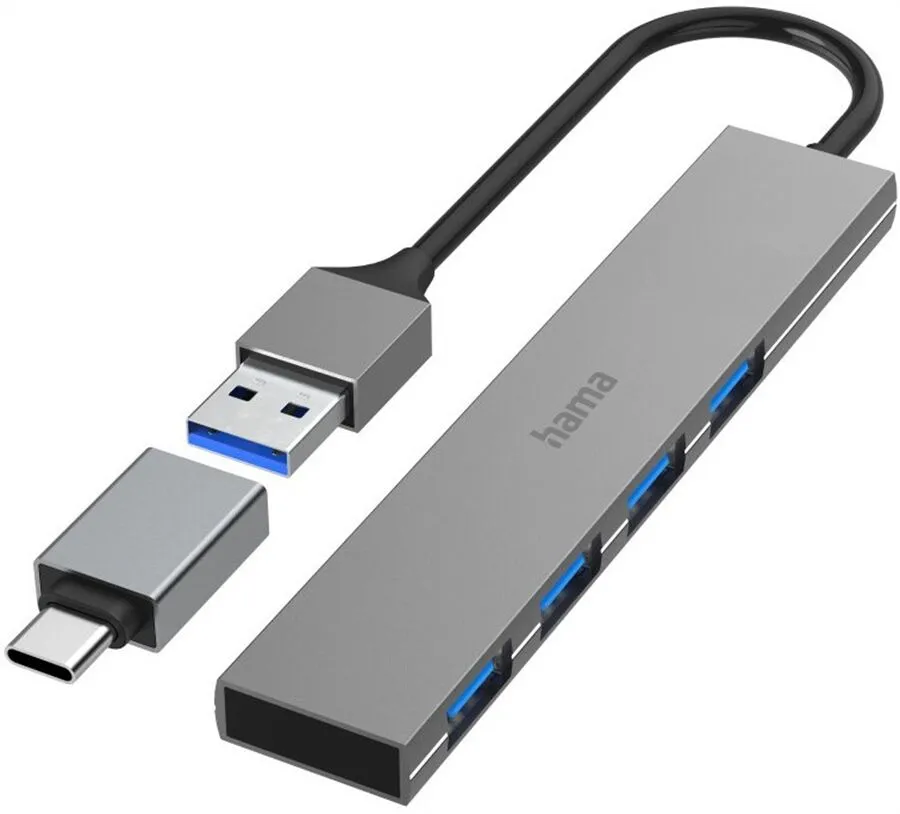 hama Hub USB Ultra Slim 4 Ports