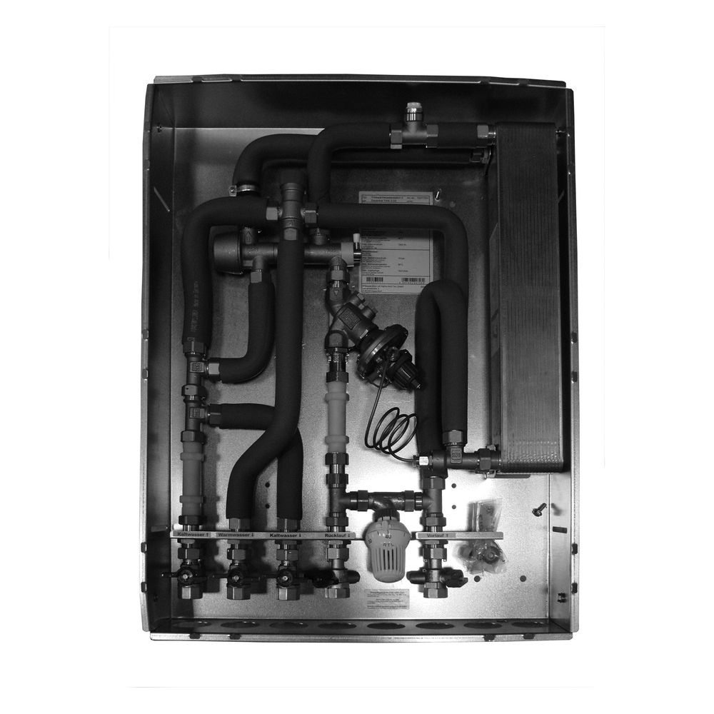 Station d'eau potable décentralisée Novelan TWS 3 DZ, montage encastré, profondeur d'encastrement 110 mm, échangeur de chaleur en cuivre
