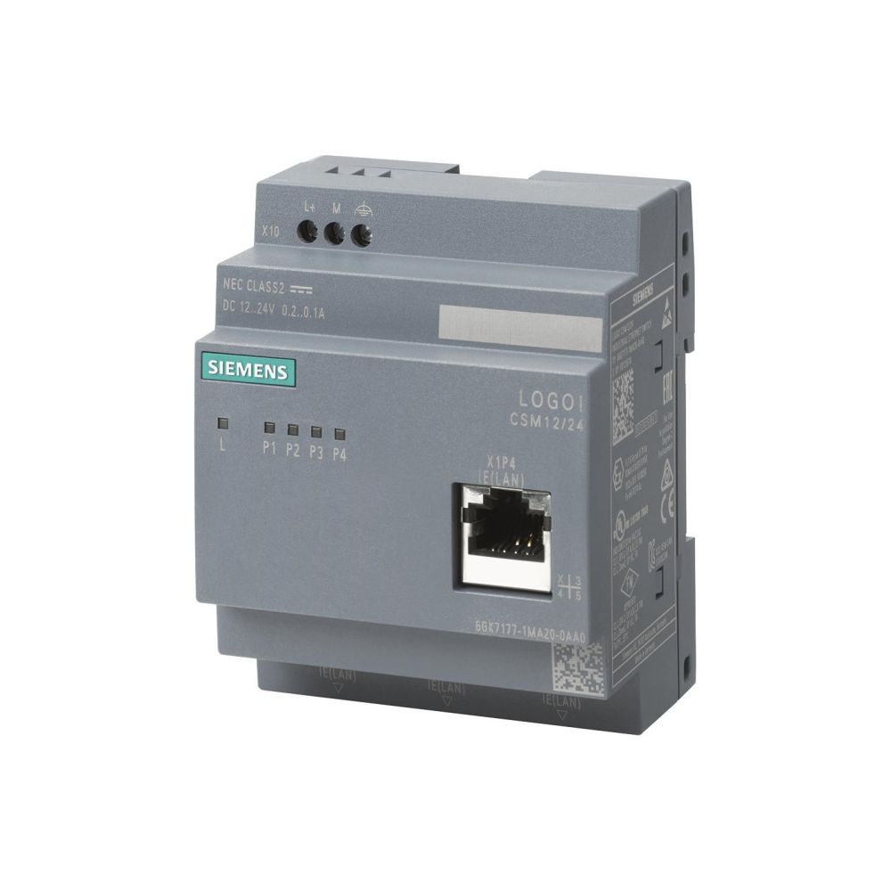 Module commutateur Siemens LOGO! CSM 12/24 Compact Switch 4x RJ45 12/24 V IP20 90x71,5x58,2 mm 6GK71771MA200AA0