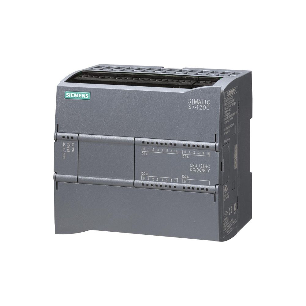 Automate programmable Siemens SIMATIC S7-1200 CPU 1214C compacte DC/DC/Relais 150 Ko, 110x100x75 mm, 6ES72141HG400XB0