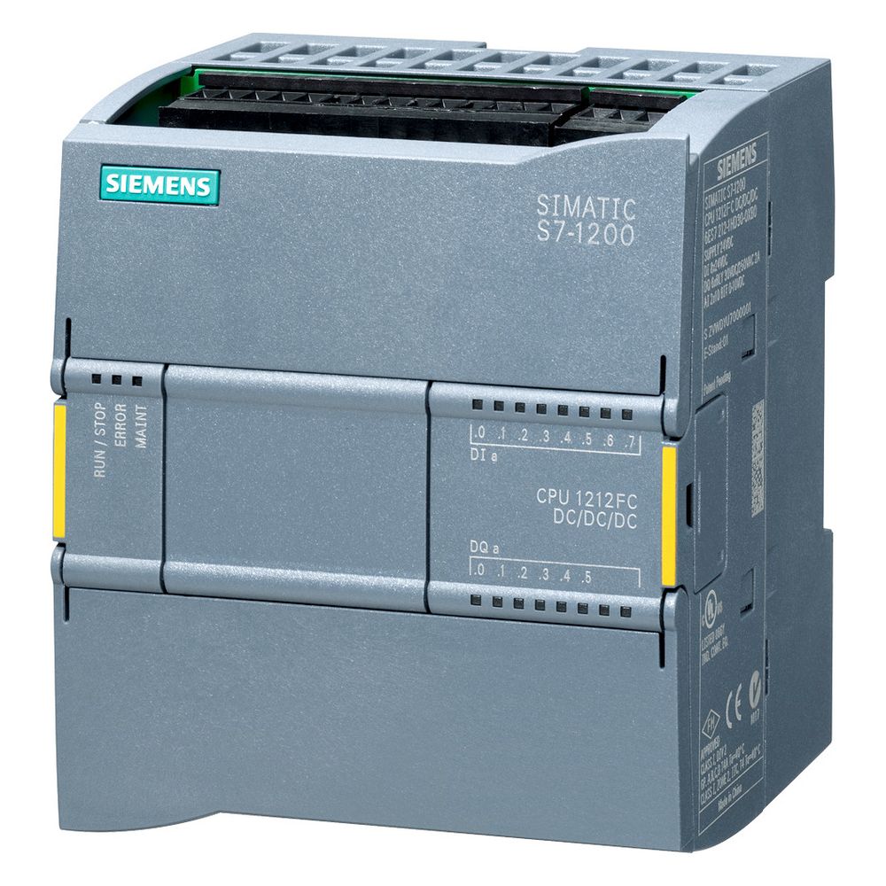 Automate programmable Siemens SIMATIC S7-1200F CPU 1212 FC - Unité centrale compacte 8 DI 6 DO 2 AI 150kB 20,4V DC 100x90x75mm 6ES7212-1AF40-0XB0