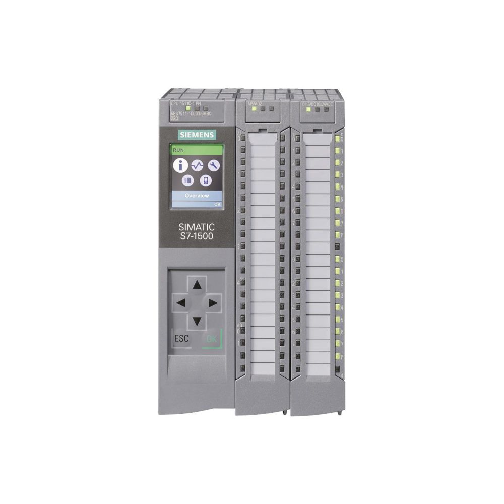 Siemens SIMATIC S7-1500 CPU 1511C-1 PN Unité centrale compacte 16DI/16DO/5AI/2AO 85x147x129 mm 6ES7511-1CK01-0AB0