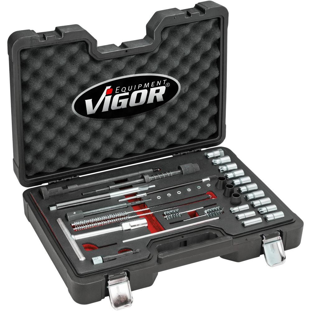 Kit de nettoyage pour injecteur VIGOR - 23 pièces