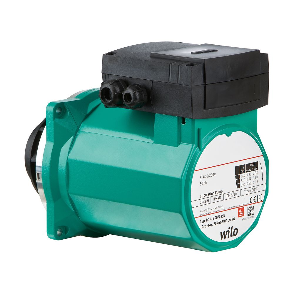Moteur de rechange Wilo TOP-Z pour pompe de circulation d'eau chaude sanitaire 40/7 DM GG/RG RMOT, 400V, 320W