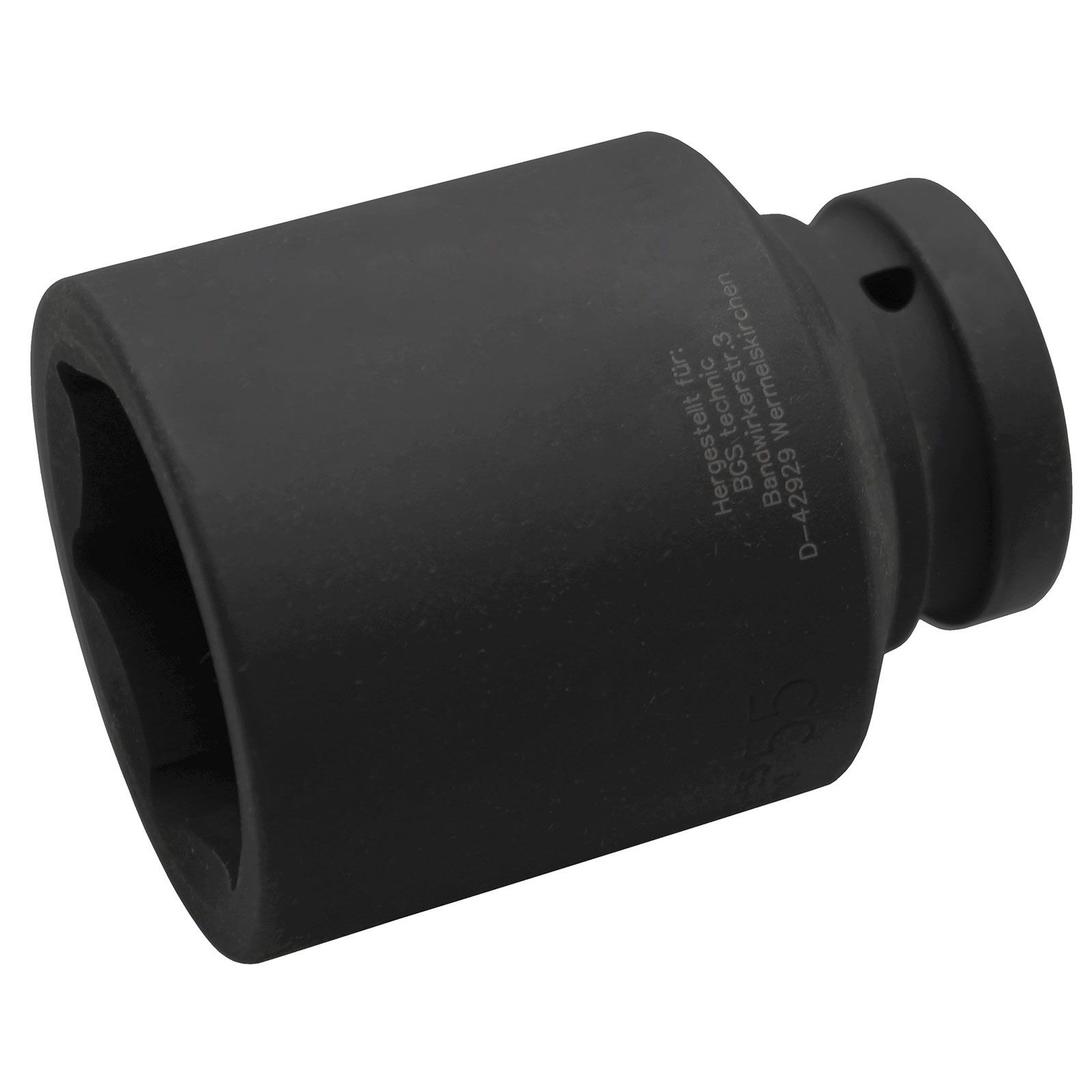 BGS Clé à douille renforcée à six pans creux - Profondeur - Emmanchement carré interne 25 mm (1") - SW 55 mm - 5500-55