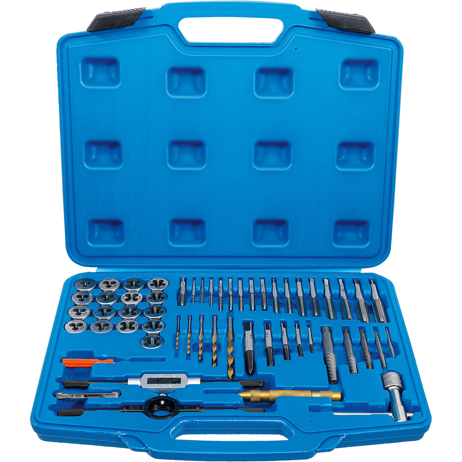 Kit de filetage BGS (pouces) 1/4" - 1/2" 56 pièces - 70105
