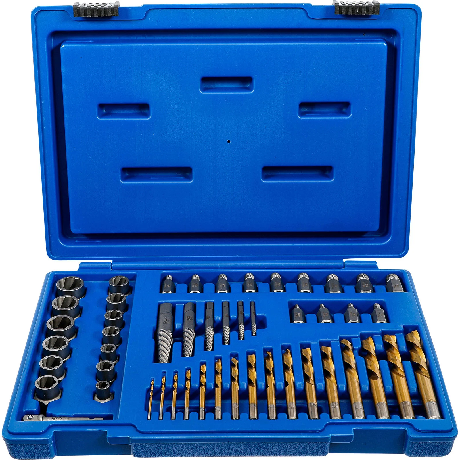 BGS Set d'extracteurs de vis et d'écrous avec mèches à gauche 2 - 18 mm 49 pièces - 70329