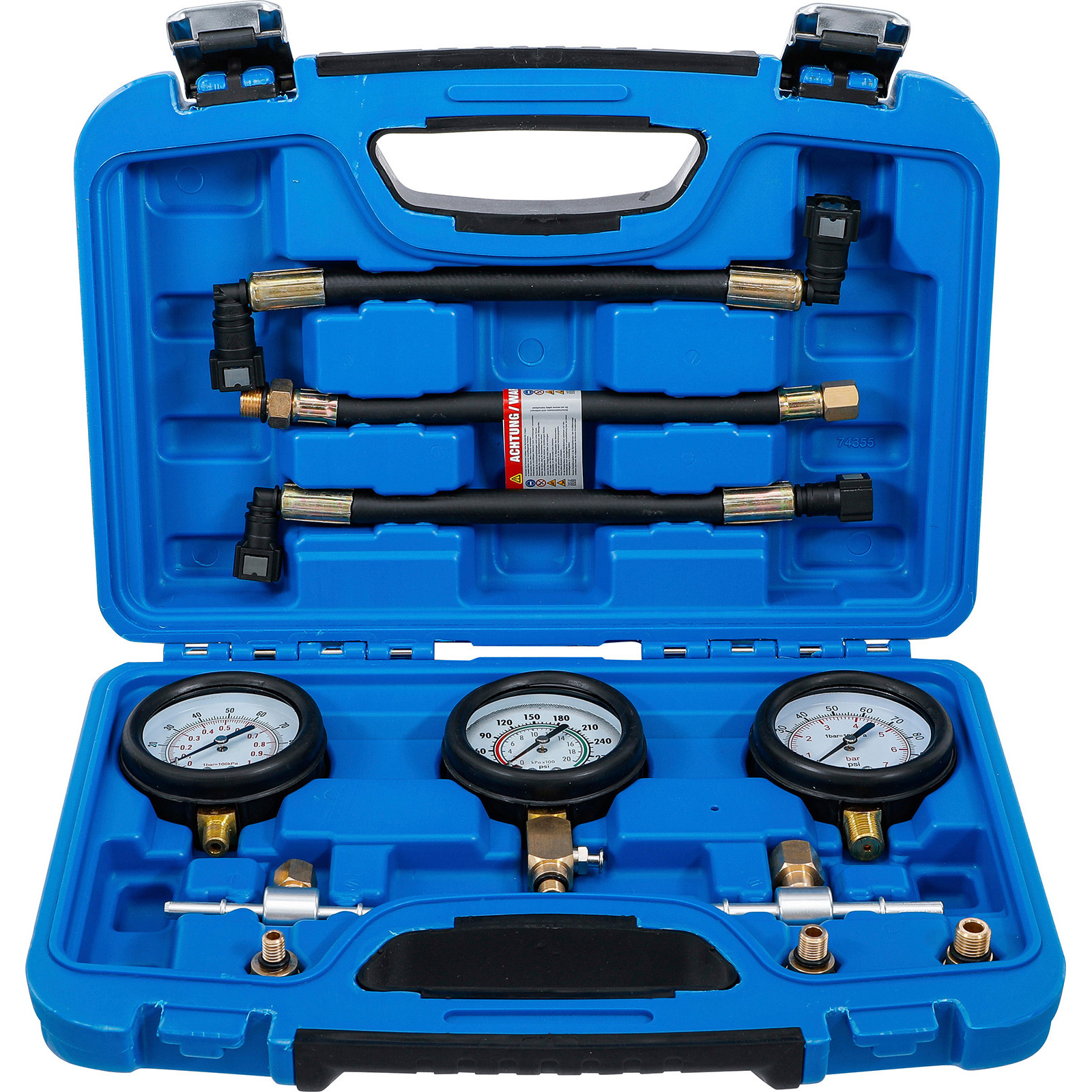 Bosch Kit de test de pression de carburant et de compression pour motos 11 pièces - 74355