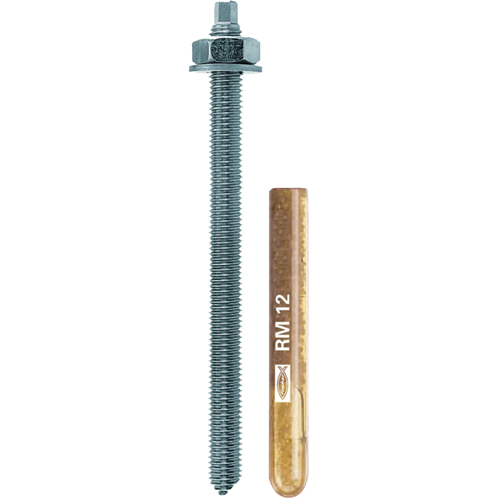 fischer Tige filetée RG M 12 x 160 en acier galvanisé à chaud — lot de 10 pièces