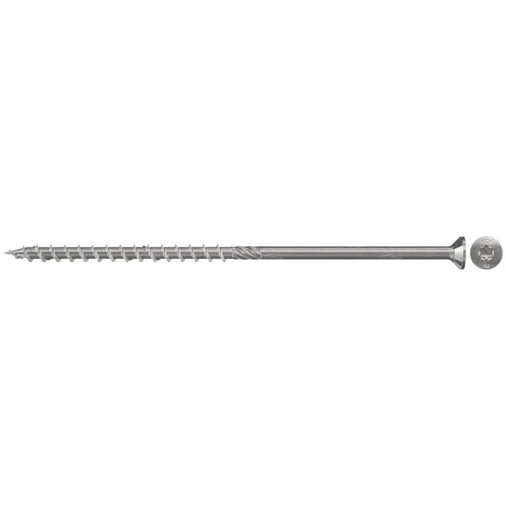 Vis PowerFast pour panneaux de particules Fischer 6,0x200 FPF-ST A4P, tête fraisée TX, A4, filetage partiel