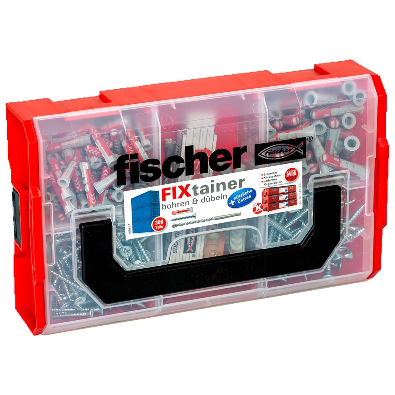 Fischer Kit de chevilles FixTainer - DuoPower avec vis E-Com