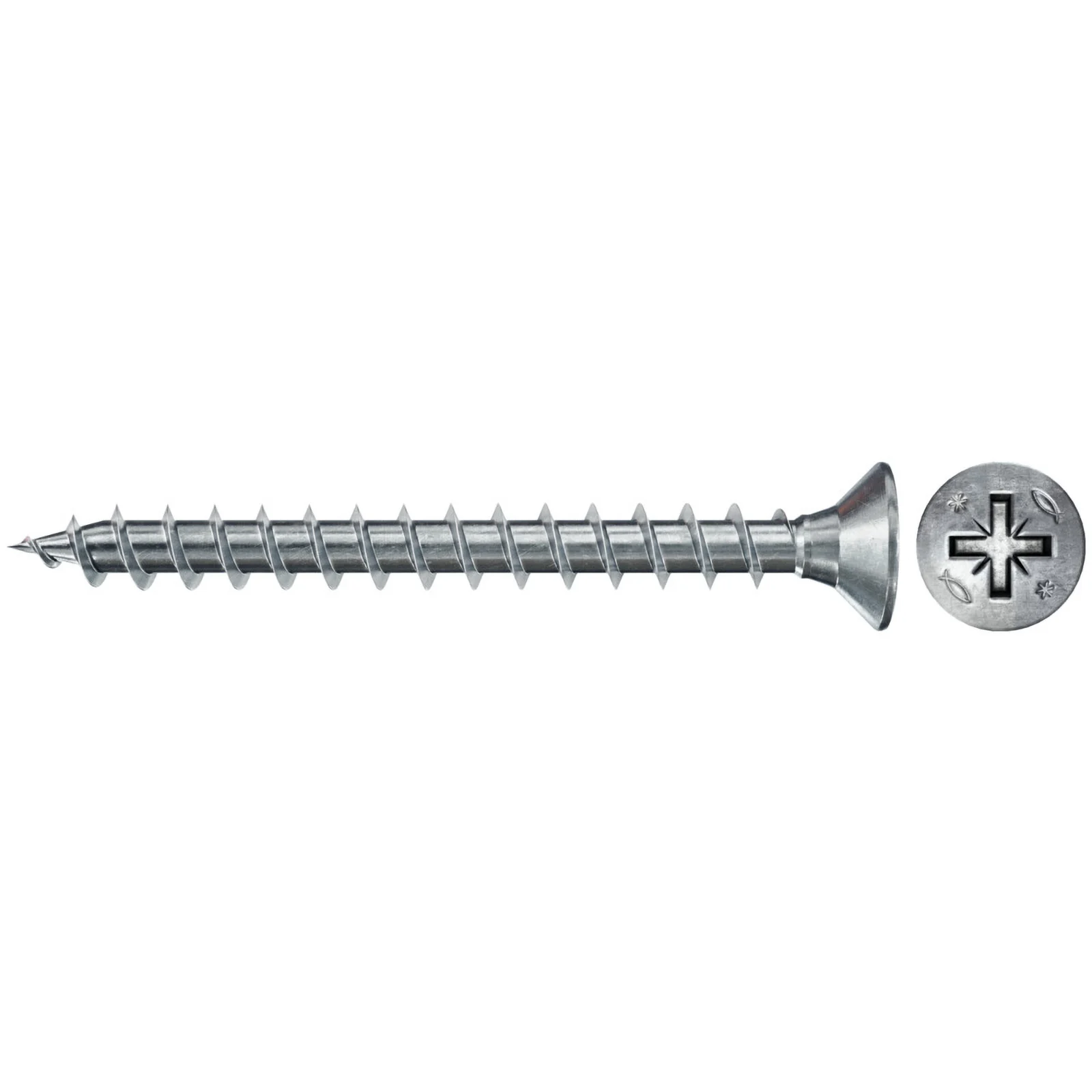Fischer Vis à panneau de particules PowerFast FPF II CZF BC 3,0x30, tête fraisée, empreinte cruciforme PZ, filetage complet