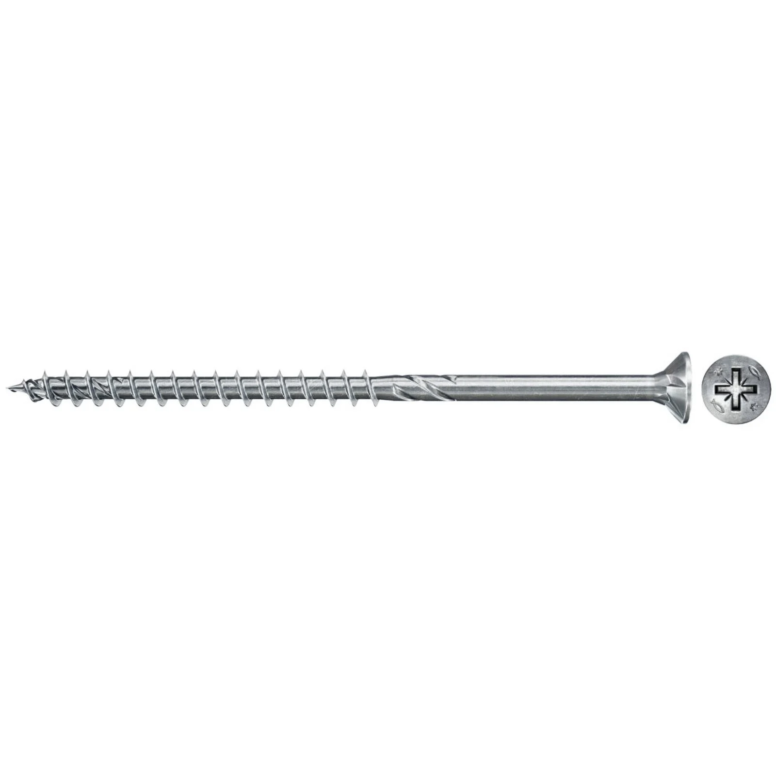 Fischer 30x Power-Fast II FPF II CZP 6 x 80 mm BC tête fraisée à empreinte cruciforme PZ3 filet partiel zingué électrolytiquement bleu passivé - 670527 — lot de 30 pièces