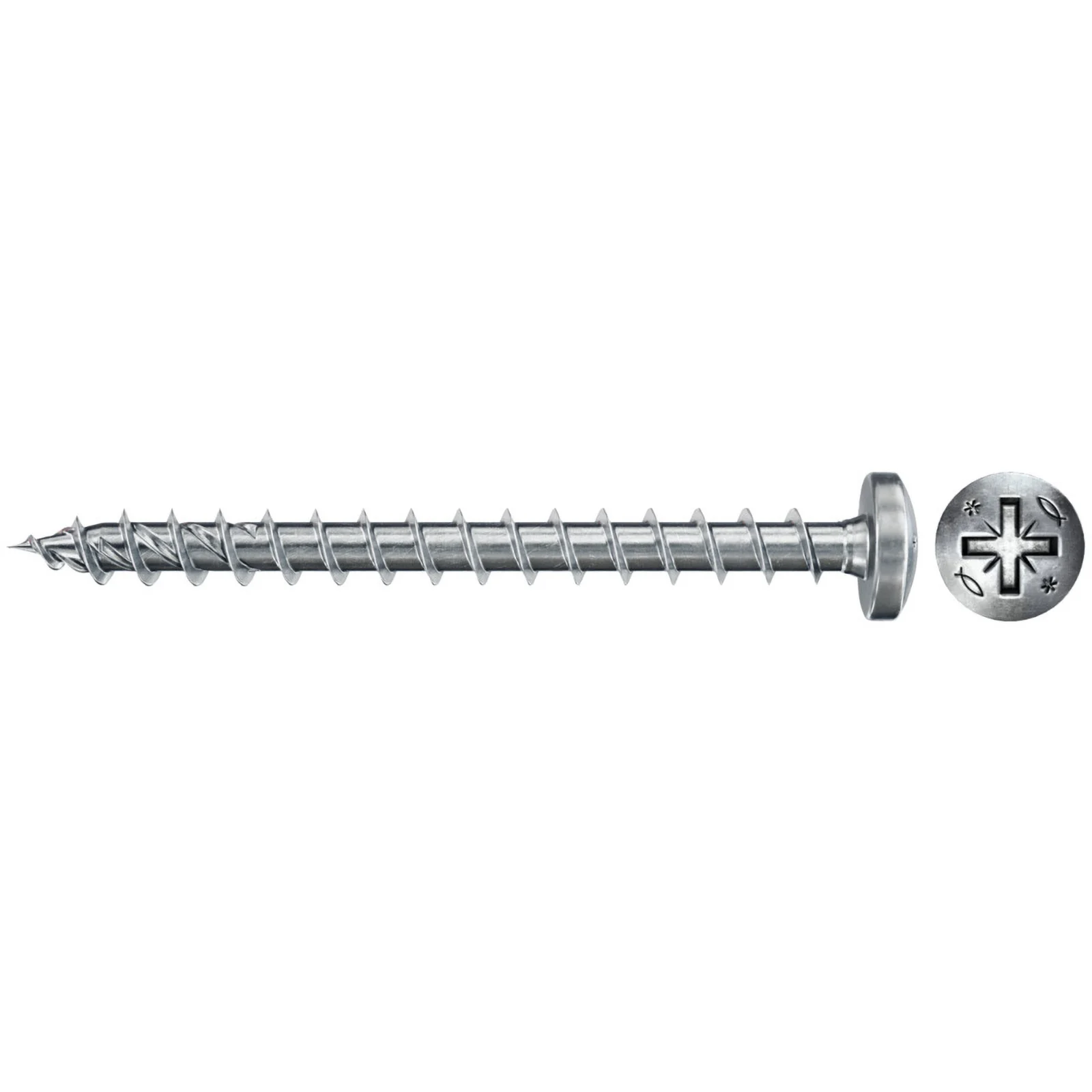 Fischer 50x Power-Fast II FPF II PZF 6 x 70 mm BC Tête bombée PZ Vollgewinde zinguée bleue passivée - 670538 — lot de 50 pièces