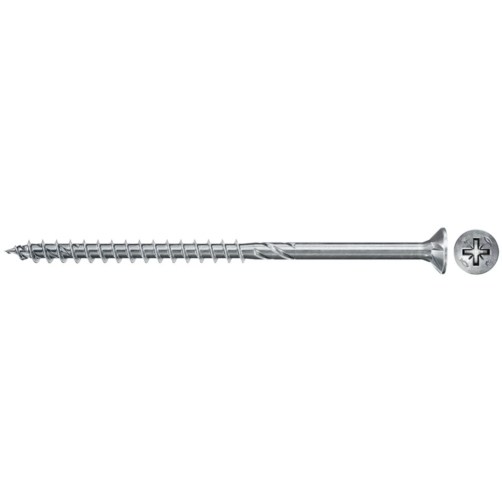 Vis à panneau Fischer PowerFast FPF II CZP BC 4,5x70, tête fraisée, PZ, filetage partiel — lot de 500 pièces