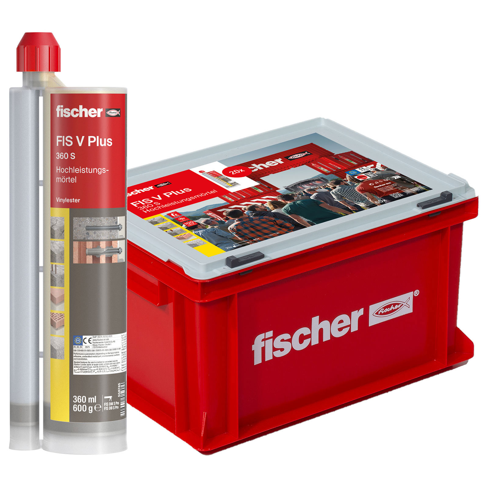 Fischer Mortier haute performance FIS V Plus 360 S HWK - 560030 — lot de 20 pièces