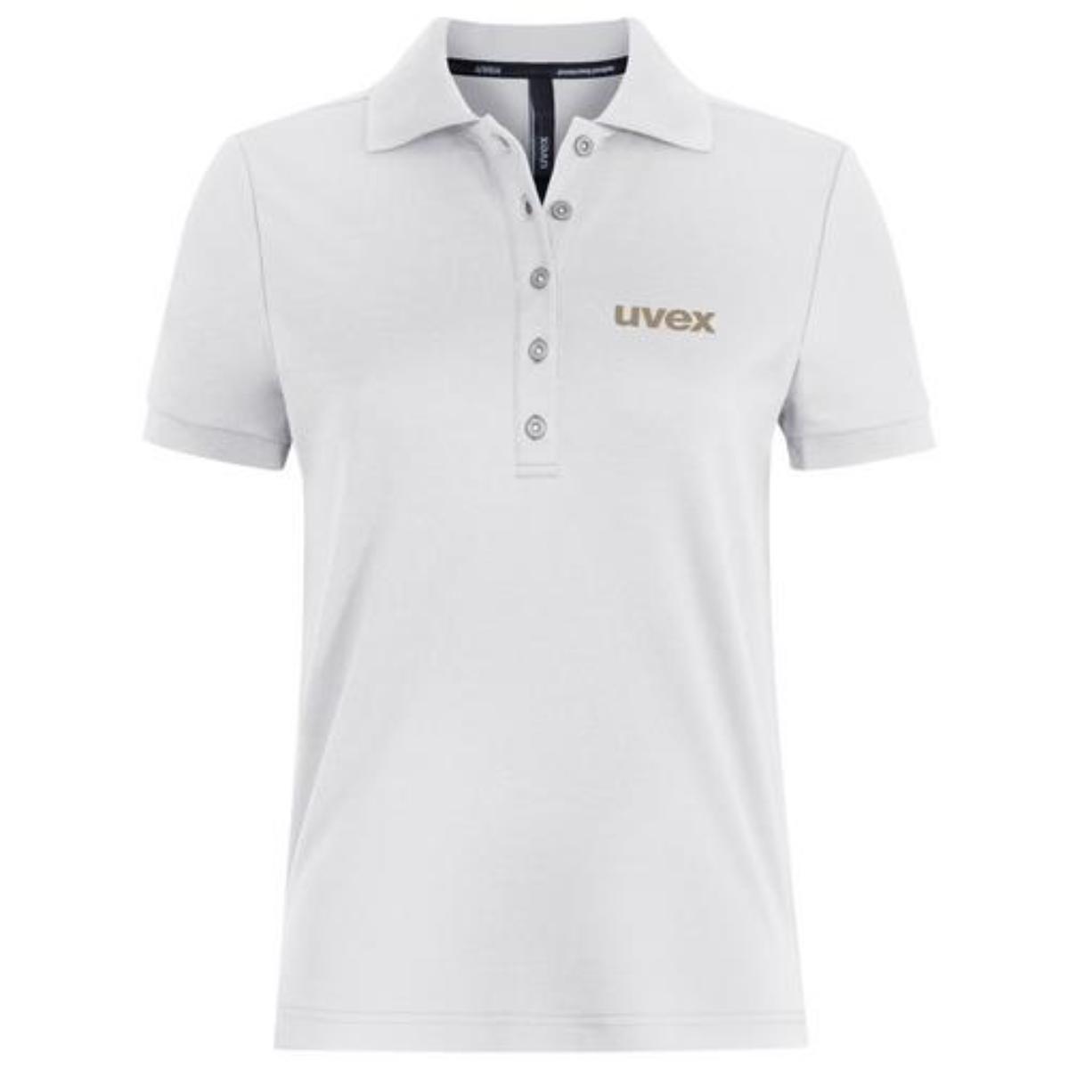 Polo uvex corporate 26 blanc pour dames taille S