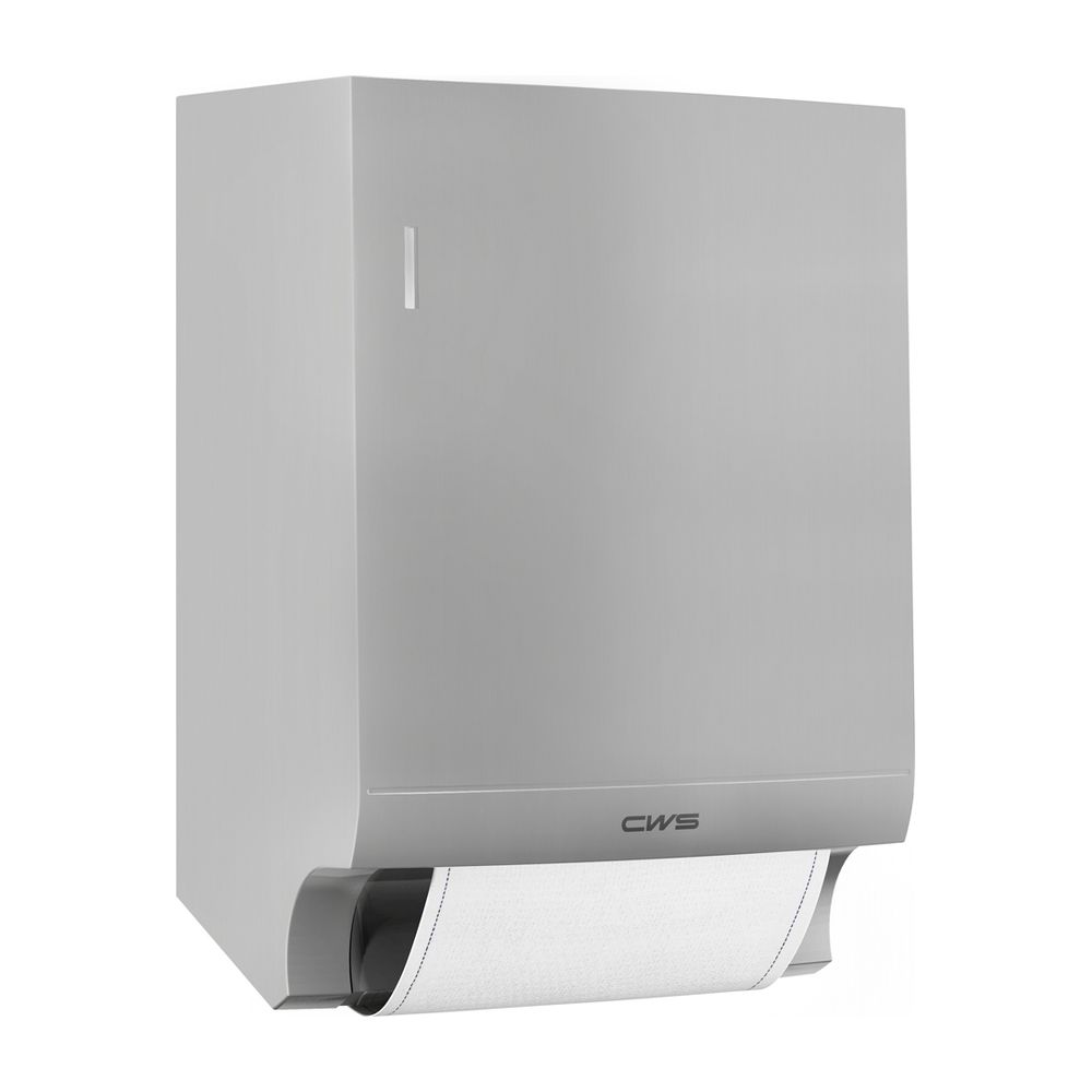 Distributeur automatique de serviettes en tissu CWS Paradiseline en acier inoxydable