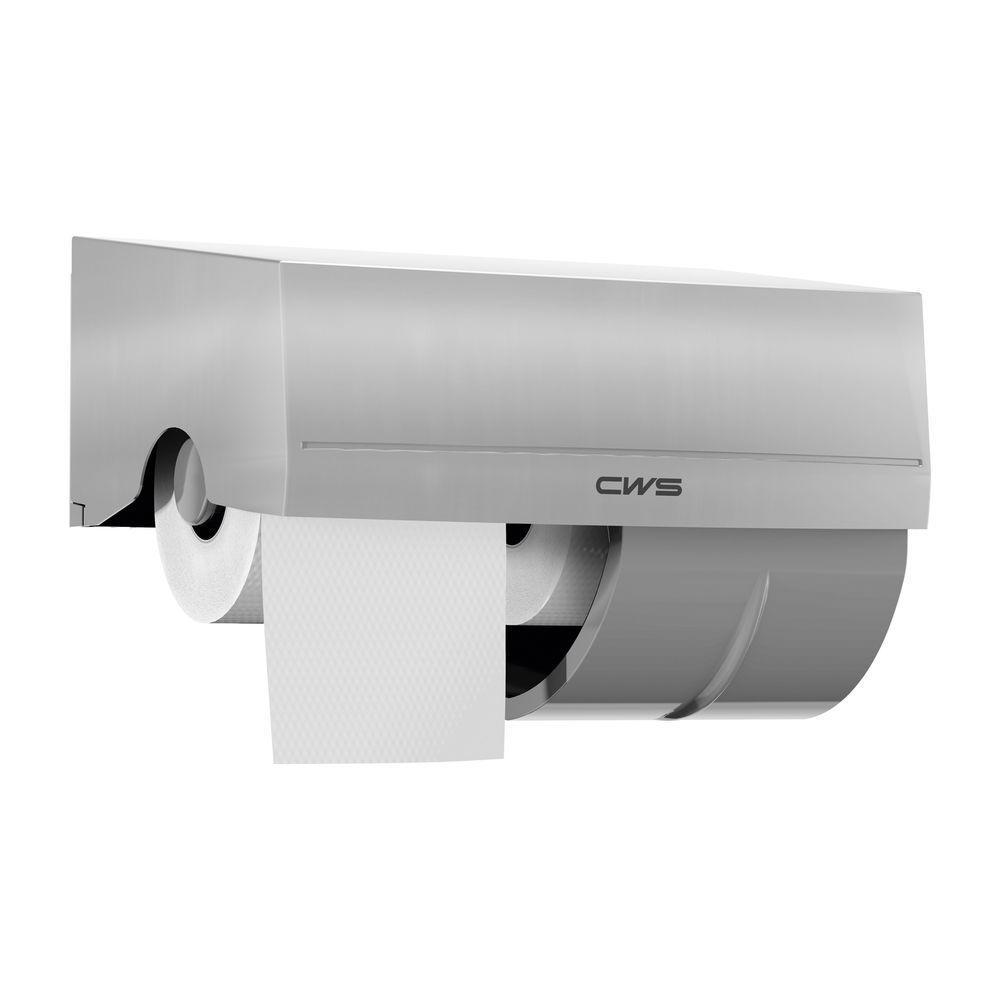 Distributeur de papier toilette CWS Paradiseline en acier inoxydable avec serrure