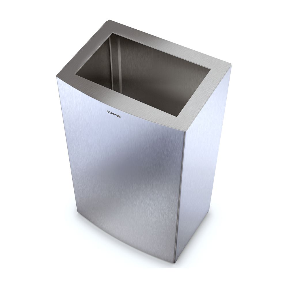 Poubelle en acier inoxydable CWS Paradise, 40 L, HxLxP 550x335x230 mm