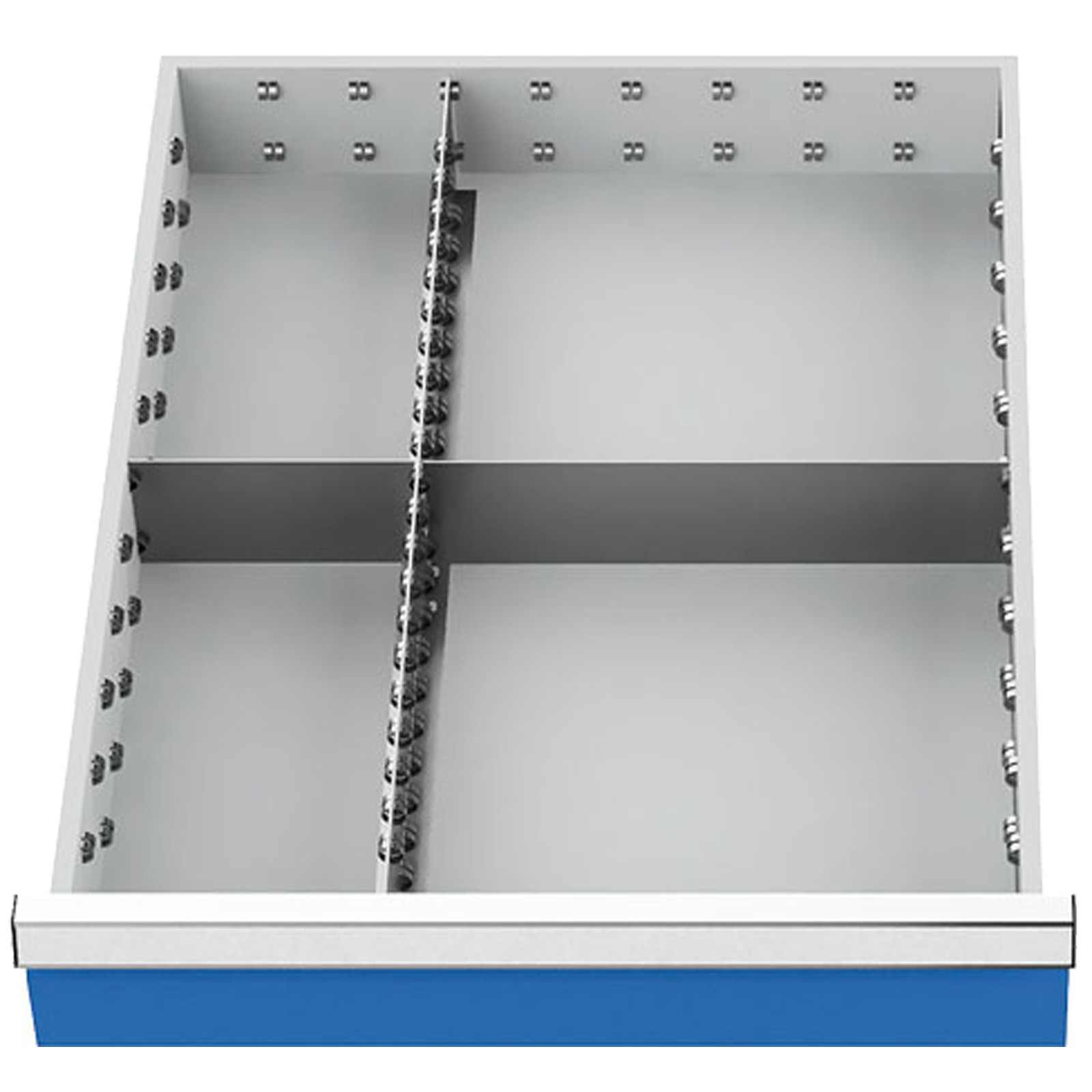 Bedrunka+Hirth Séparateur de tiroir R 18-24 avec séparation métallique pour façade 150 mm LxP 450 x 600 mm - 115A
