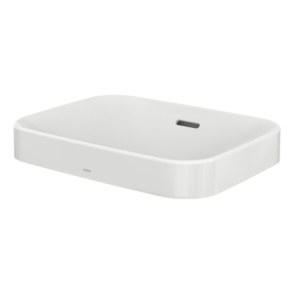 Lavabo à poser TOTO LF, largeur 500 mm, montage meuble, sans trou de robinet, avec trop-plein, céramique Cefiontect, blanc, L5715E