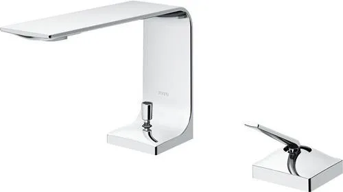 Mitigeur TOTO à un levier à deux trous pour lavabo, portée 144 mm, avec valve à tige, laiton chromé, TLP02301E