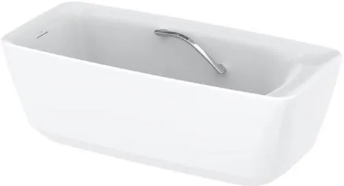Baignoire flottante TOTO angulaire, longueur 1700 mm, autoportante avec poignée de baignoire, Galalato, Recline Comfort, blanc mat