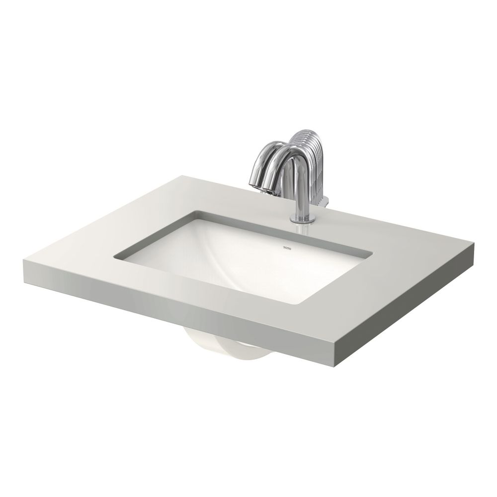 Lavabo sous meuble TOTO WU angulaire, largeur 500 mm, fixation sur meuble, sans trou de robinet, avec trop-plein, céramique Cefiontect, blanc, LW1535Y