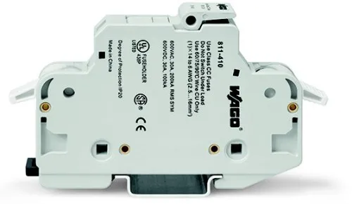 Porte-fusible WAGO 2 conducteurs 811-410 - Class CC 1 pôle
