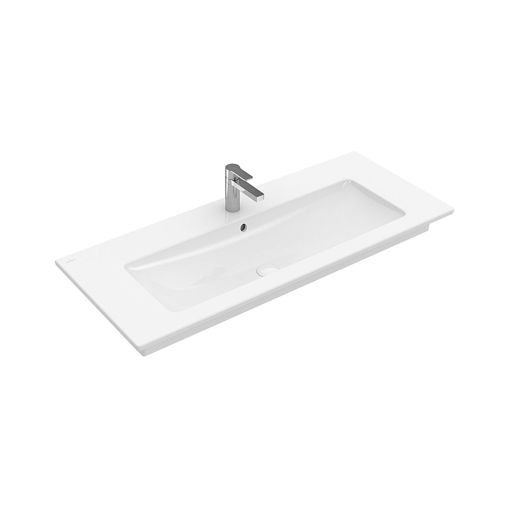Villeroy & Boch Meuble-lavabo Venticello 1200x500mm rectangulaire 1 trou de robinetterie avec trop-plein Blanc Alpin