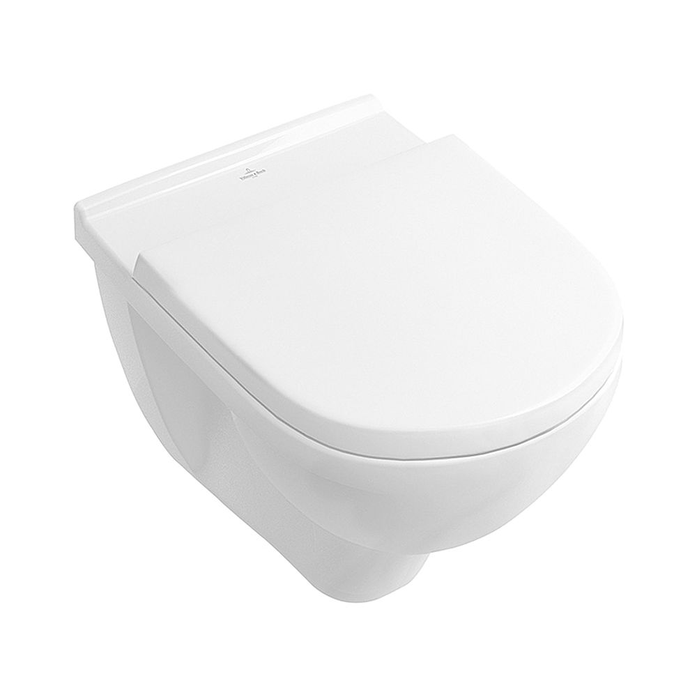 Villeroy & Boch WC à chasse directe O.novo 360x560x340 Oval mural sortie horizontale blanc Alpin CeramicPlus
