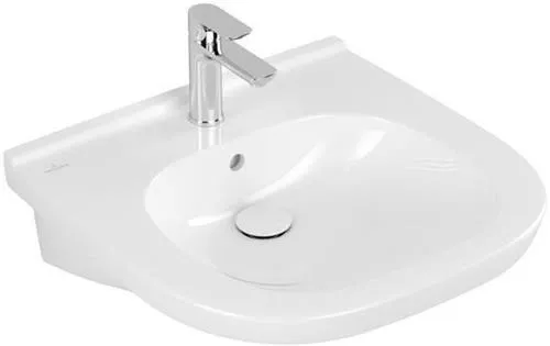 Villeroy & Boch Lavabo ViCare 555x540mm ovale 1 trou de robinet avec trop-plein Blanc Alpin