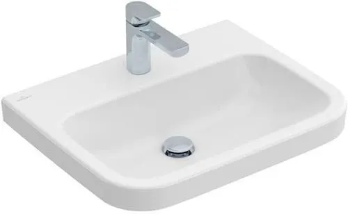 Villeroy & Boch Lavabo Architectura 600x470mm rectangulaire 1 trou de robinetterie sans trop-plein Blanc Alpin