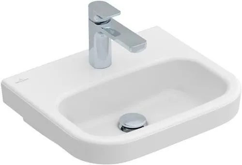 Petit lavabo Villeroy & Boch Architectura 450x380mm rectangulaire 1 trou de robinetterie sans trop-plein Blanc Alpin CeramicPlus