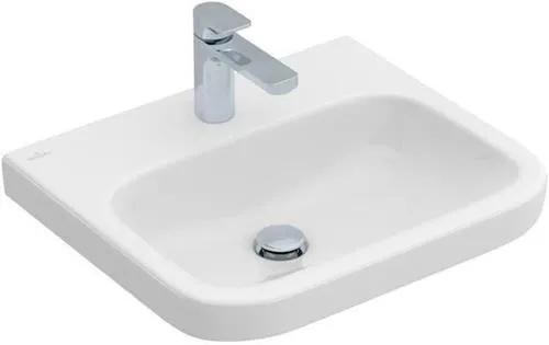 Lavabo Villeroy & Boch Architectura 550x470mm rectangulaire 1 trou de robinetterie sans trop-plein Blanc Alpin CeramicPlus