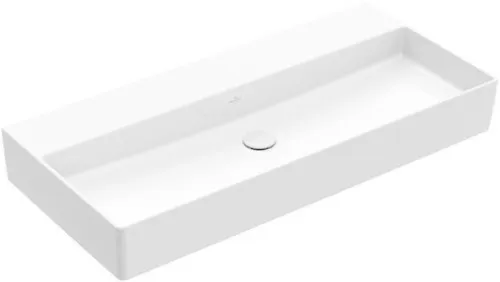 Lavabo Villeroy & Boch Memento 2.0 1000x470mm rectangulaire sans trop-plein poncé Blanc Alpin CeramicPlus