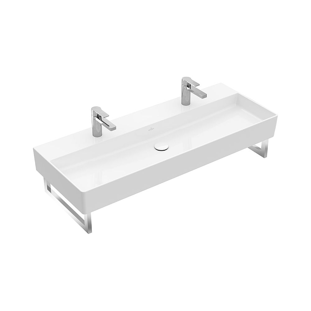 Lavabo Villeroy & Boch Memento 2.0 VB 4A22C1 1200x470x150mm rectangulaire blanc Alpin CeramicPlus