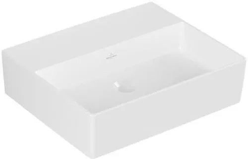 Lavabo Villeroy & Boch Memento 2.0 500x420mm rectangulaire sans trop-plein poncé Blanc Alpin CeramicPlus