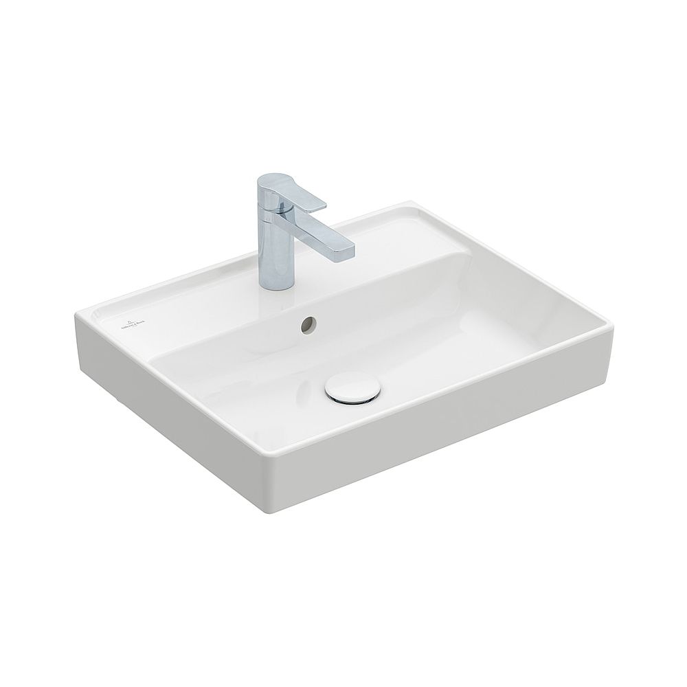 Lavabo Villeroy & Boch Collaro 550x440mm rectangulaire sans trop-plein Blanc Alpin CeramicPlus