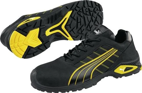 Puma chaussure de sécurité Amsterdam Low taille 44 noir/jaune S3 SRC EN ISO 20345 nubuck