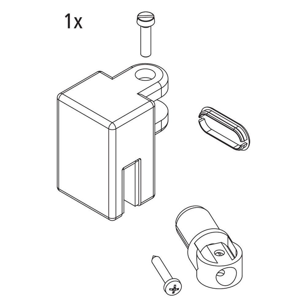 Kit de stabilisation de tête Kermi EBRA013, finition argent mat
