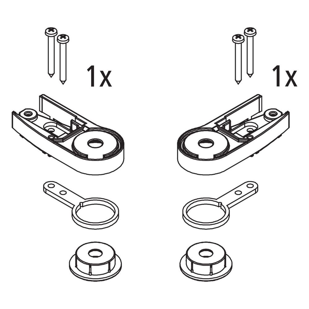 Kit de fixation supérieur Kermi EBDI016, blanc, 2535001