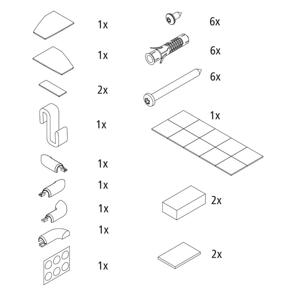 Kit de petites pièces de montage Kermi, EBFX006, 2535036