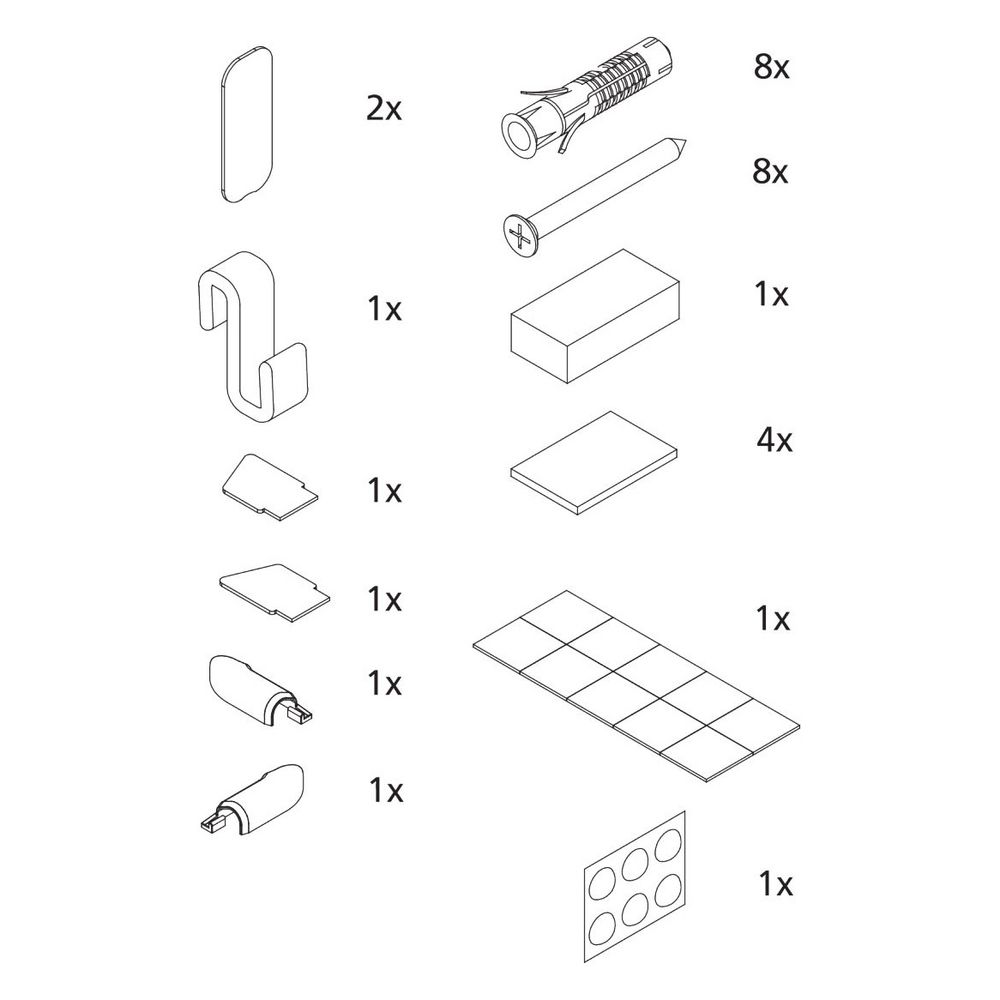 Kit de petites pièces de montage Kermi, EBFI014, 2535306