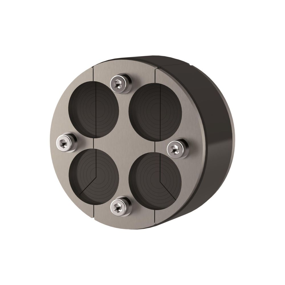 Joint de passage annulaire HRD 100 SG Hauff-Technik, 4 câbles 8-30 mm, acier inoxydable A2/EPDM